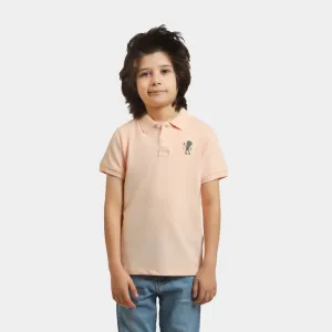 Boys Cotton Polo Basic T-Shirt - Scallop