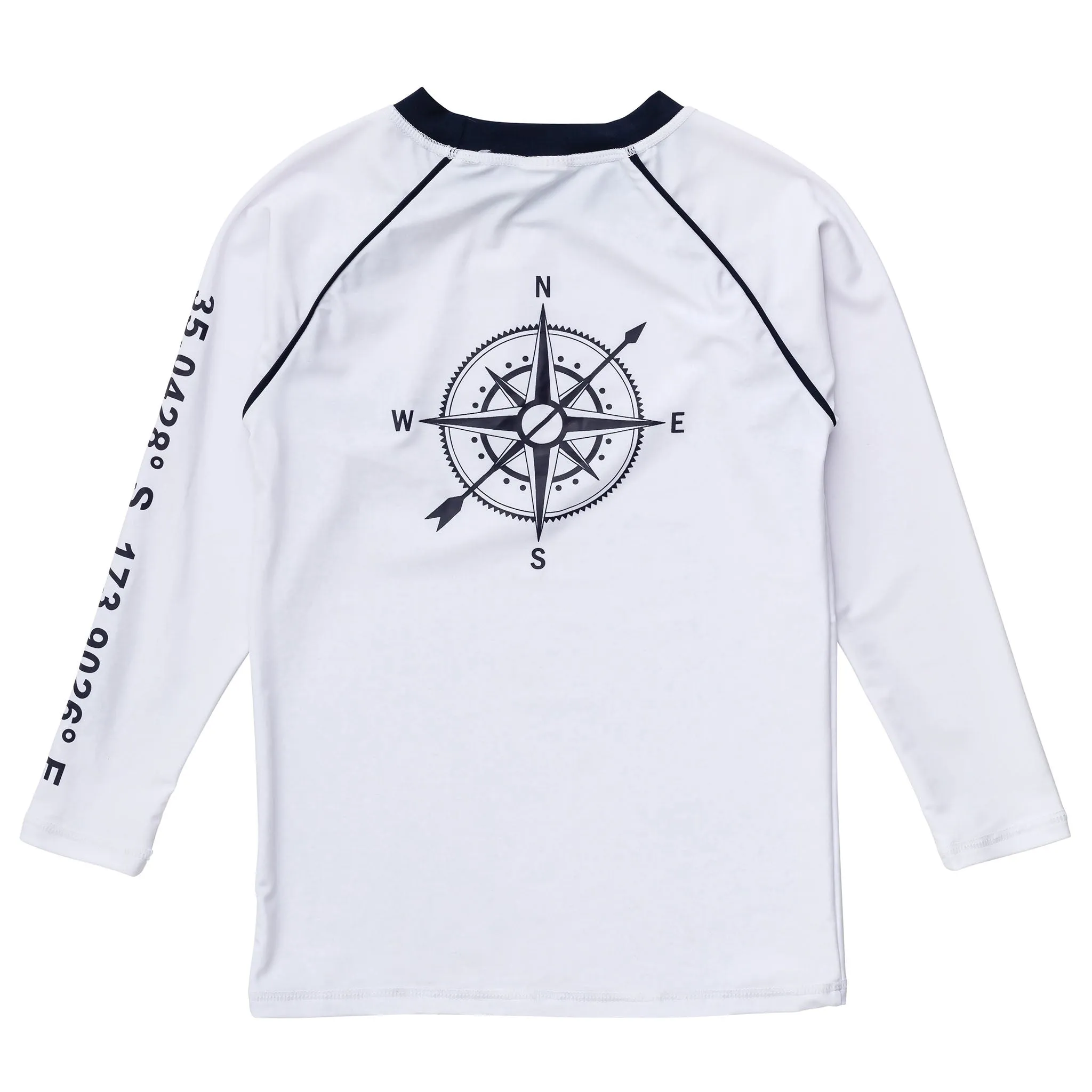 Compass White LS Rash Top