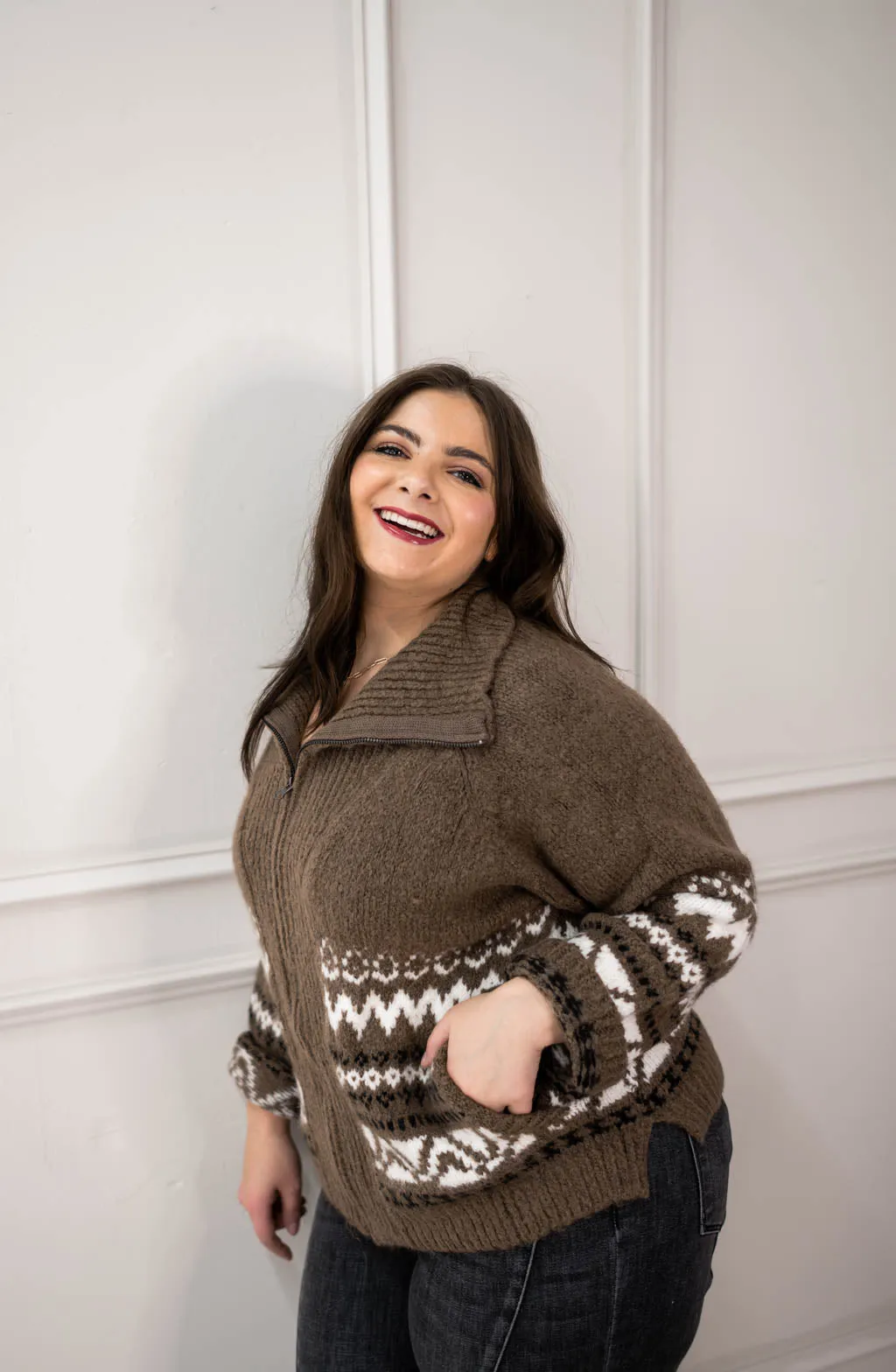 Cozy Slouchy Zip Up Cardigan Jacket