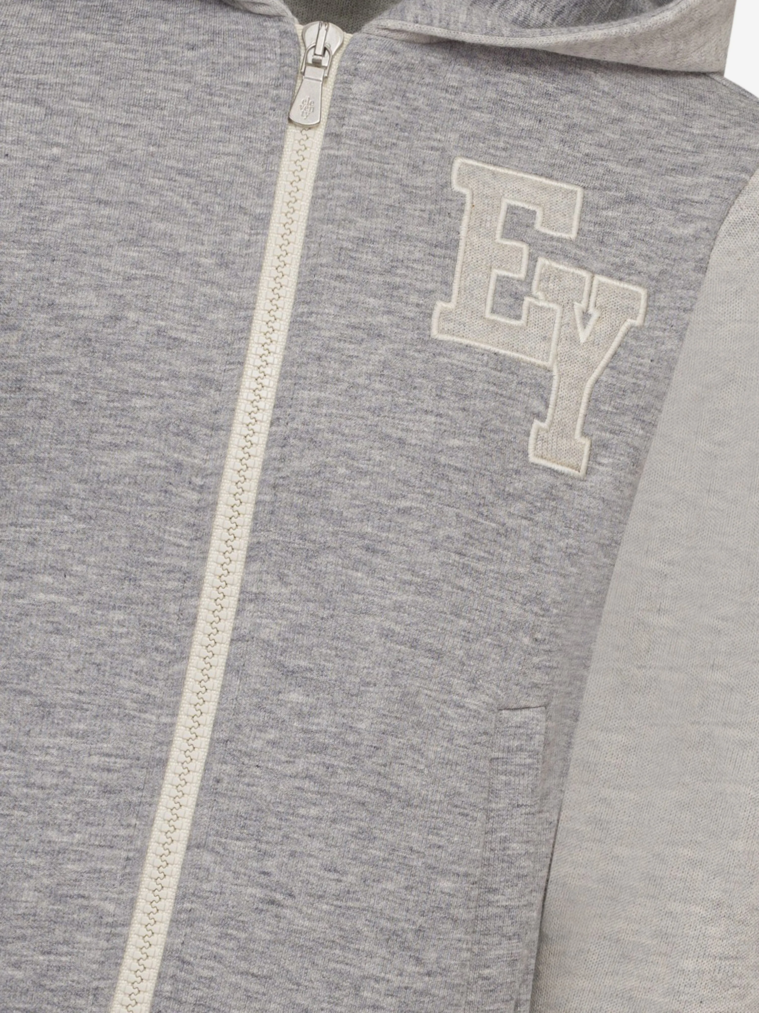 Eleventy Boys Logo Zip Up Top in Beige