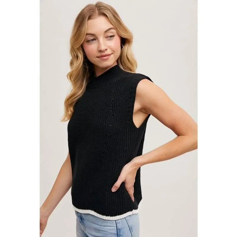 Mock Neck Sweater Vest