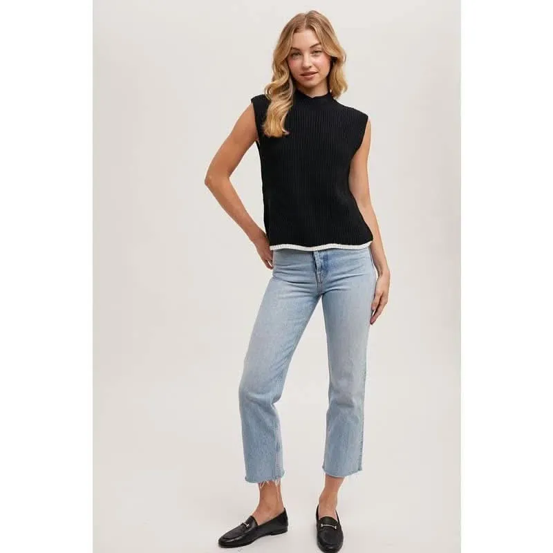 Mock Neck Sweater Vest