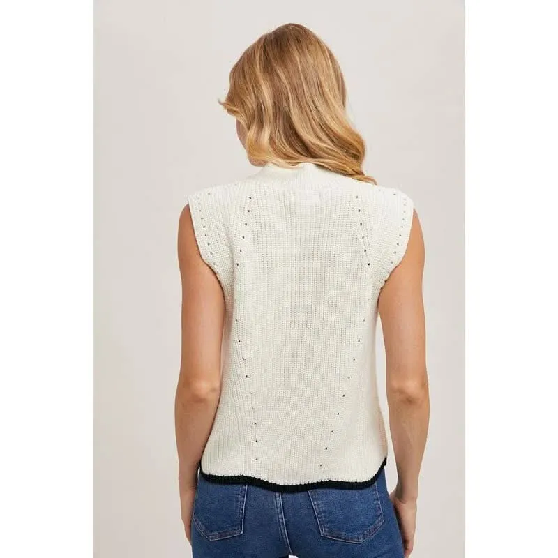 Mock Neck Sweater Vest