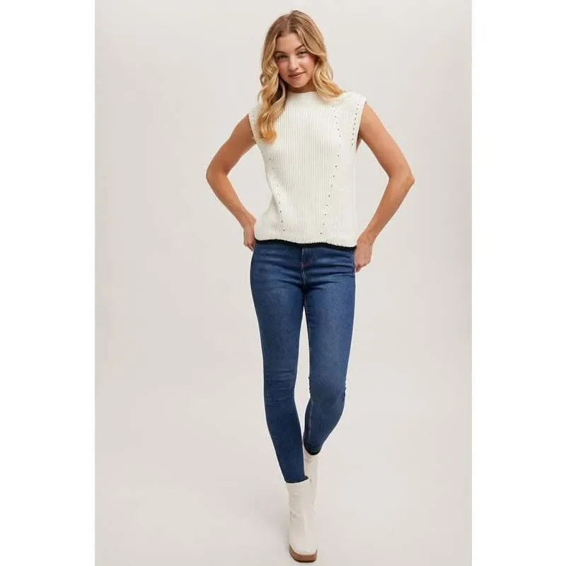 Mock Neck Sweater Vest