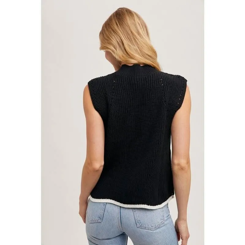 Mock Neck Sweater Vest