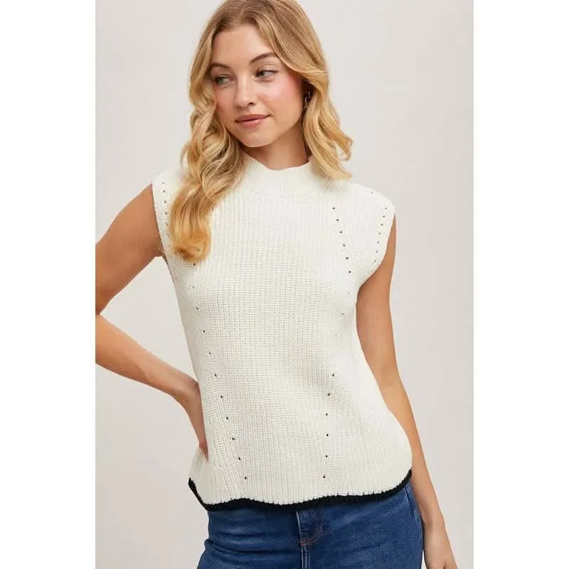 Mock Neck Sweater Vest