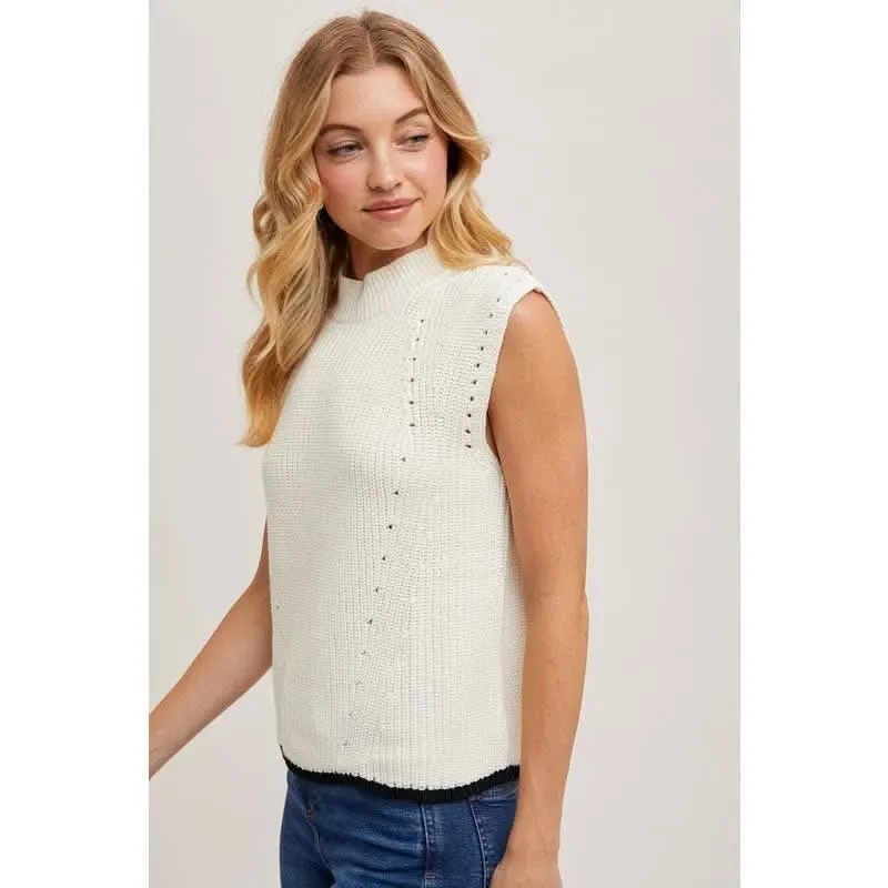 Mock Neck Sweater Vest