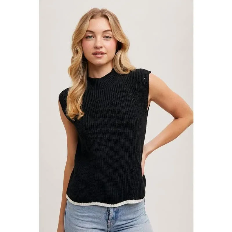 Mock Neck Sweater Vest